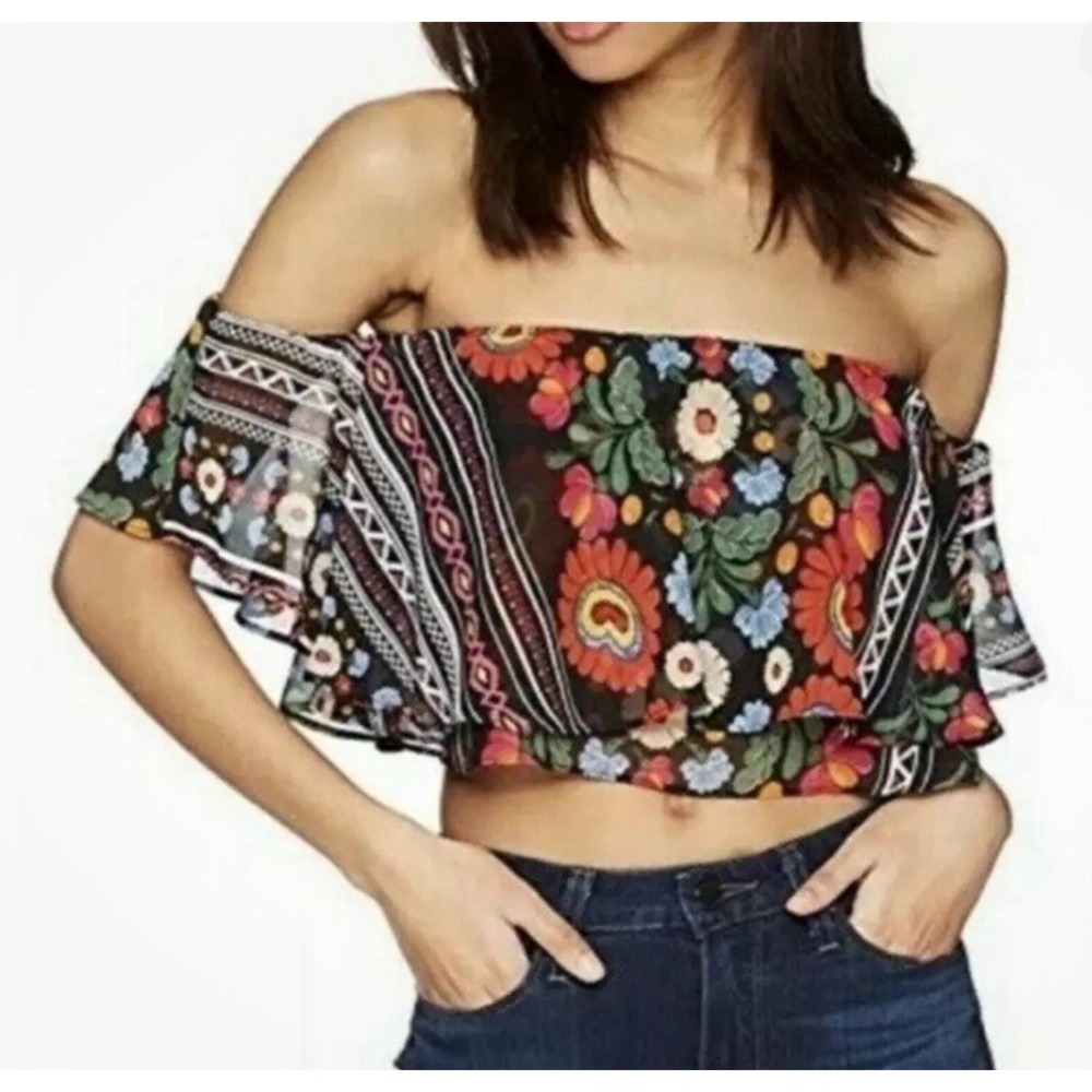 Show Me Your MuMu Nica Ruffle‎ Top in MexiCali Size XS Crop